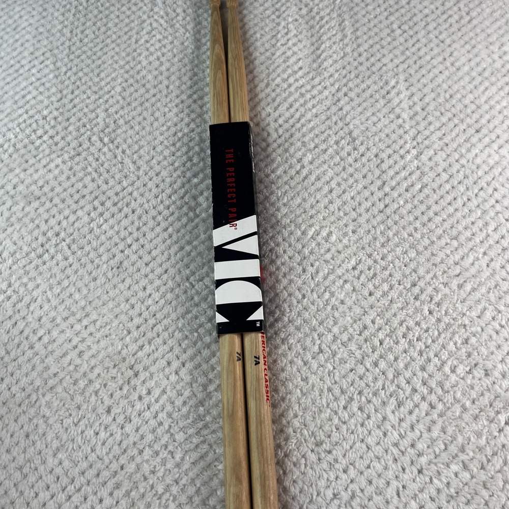 Vic Firth‎ American Classic 7A Hickory Drumsticks Wood Tip Pair Made in USA